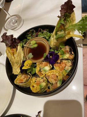 The blossom roll  at Bloom Sushi Botanique in Quebec