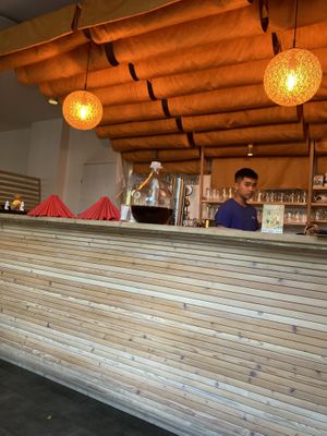 Inside counter  at Maman in Berlin