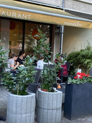 Outdoor seating  at Maman in Berlin