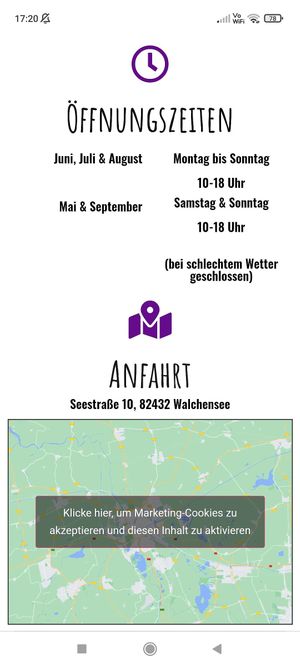 Opening hours at SUKI Walchensee - Kiosk in Kochel Am See