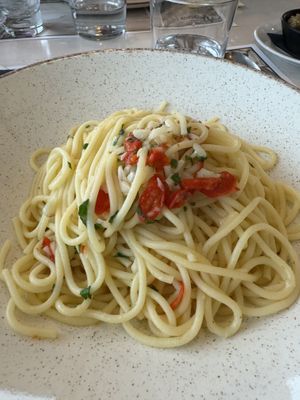 Spaghetti aglio e olio  at Vegera   in Mykonos