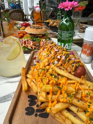 Vegan loaded hot dog!  at OhMA Gent in Ghent