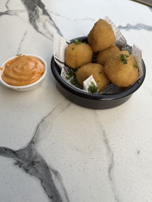 Croquettes with cheeze   at OhMA Gent in Ghent