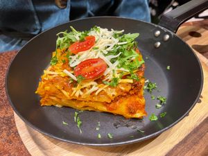 Lasagne at OhMA Gent in Ghent