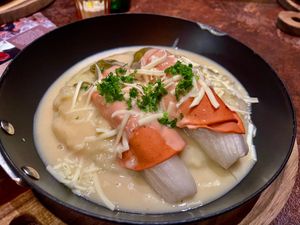 Vlaamse klassieker: Witlof/'ham'/Aardappelpuree at OhMA Gent in Ghent