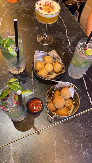 Cheeze croquettes and bitterballen  at OhMA Gent in Ghent