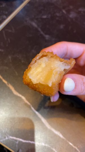 Inside cheeze - so delicious!!  at OhMA Gent in Ghent