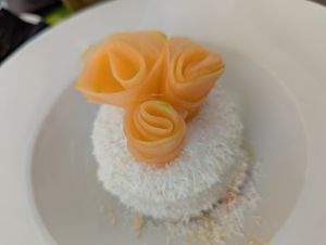 Vegan cheesecake at Piazza Grande in Locarno