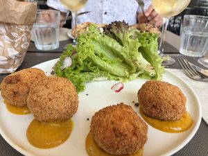 Polpette in vegan  at Piazza Grande in Locarno