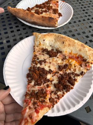 Vegan sausage  at Dimo's Pizza - Lincoln Square in Chicago