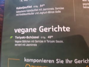 Veganes Gericht, leider nicht verfügbar at Sphinx in Swinoujscie