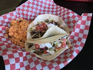 Beyond burger tacos  at Tricky Fish in Charleston