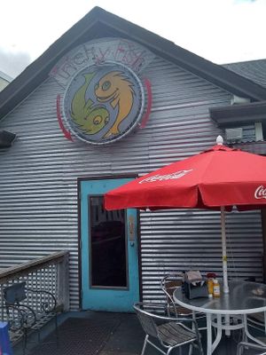 Front of restaurant  at Tricky Fish in Charleston