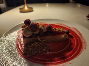 Cranberry almond cake at EDGE in Denver