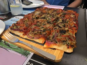 Pizza vegana  at O Forcado in Ezaro