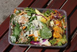 I make friends with salad at Vege Rama - Adelaide St in Brisbane