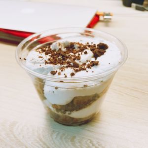 Tiramisu cup.  at Vege Rama - Adelaide St in Brisbane