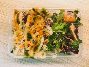 Sesame BBQ and Pad Thai salads. at Vege Rama - Adelaide St in Brisbane