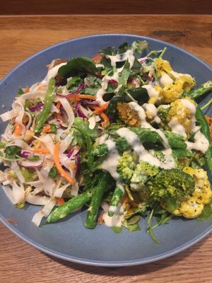 3 salads - Pad Thai, Vege Boost, Lebanese with falafel  at Vege Rama - Adelaide St in Brisbane