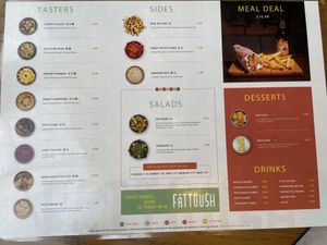 Menu  at Fattoush Urban Lebanese Kitchen in Leicester