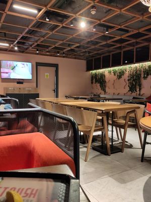 Upstairs at Fattoush Urban Lebanese Kitchen in Leicester