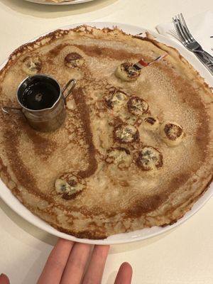Banana and expensive syrup   at Meneer Pannenkoe in Amsterdam