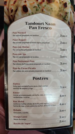 Carta at Curry House in Ourense