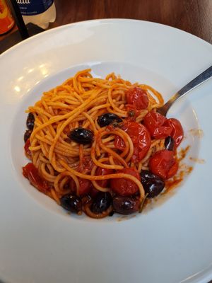 Spaghetti alla Puttanesca at Donna Maria Pizza in Maiori