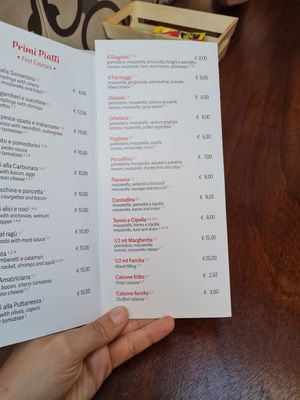 Speisekarte at Donna Maria Pizza in Maiori