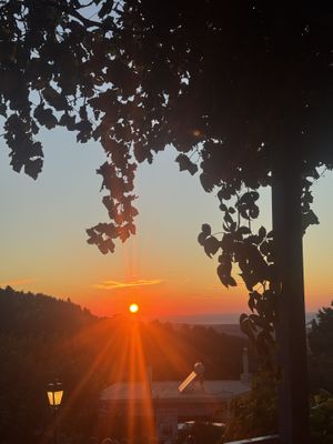 Sunset view   at Taverna Avli in Kos