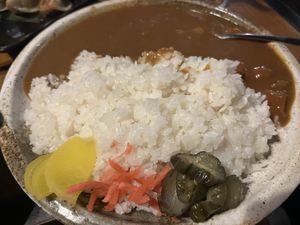 Vegan curry  at OITA - Soho in London