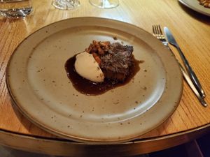 Potato Terrine with Preserved Truffle, Chanterelle at The Second Story at Little Saint in Healdsburg