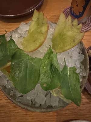 Marinated apple  at The Second Story at Little Saint in Healdsburg