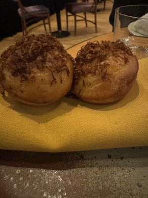 Savory aebleskiver  at The Second Story at Little Saint in Healdsburg