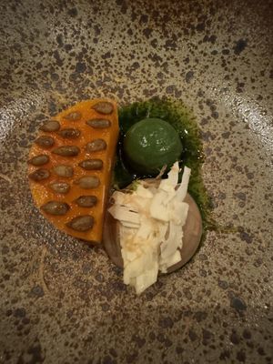 Butternut squash, miso, hazelnut  at The Second Story at Little Saint in Healdsburg