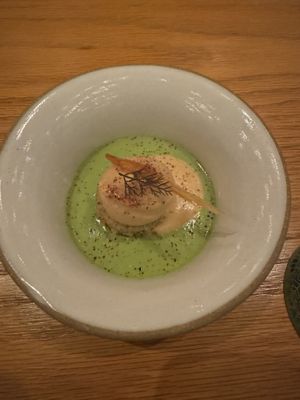 Fennel sorbet  at The Second Story at Little Saint in Healdsburg