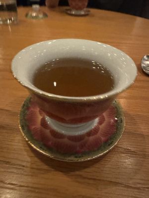 Tea between the savory and sweet courses  at The Second Story at Little Saint in Healdsburg