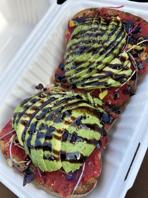 Caprese Avocado Toast   at Pressed on Main in North Bend