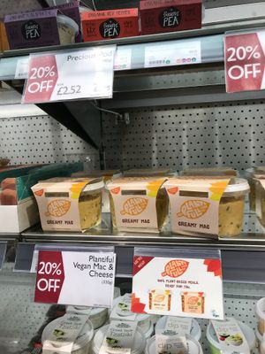 Plantiful mac & cheese at Planet Organic - Torrington Place in London