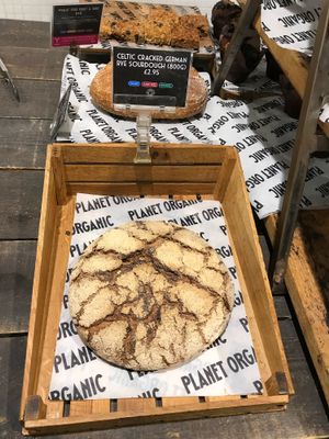 Vegan fresh bread  at Planet Organic - Torrington Place in London