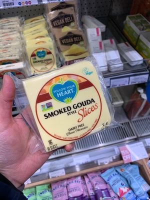 Dairy free smoked cheese.  at Planet Organic - Torrington Place in London