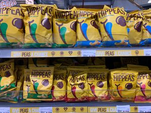 Chickpea puffs.  at Planet Organic - Torrington Place in London