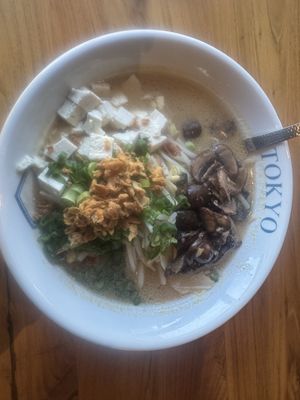 Vegan Garnet Ramenn  at Rakkan Ramen in Dallas