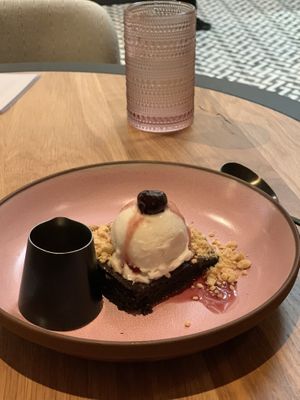 brownie w/ cherry  at PLANTA  in Atlanta