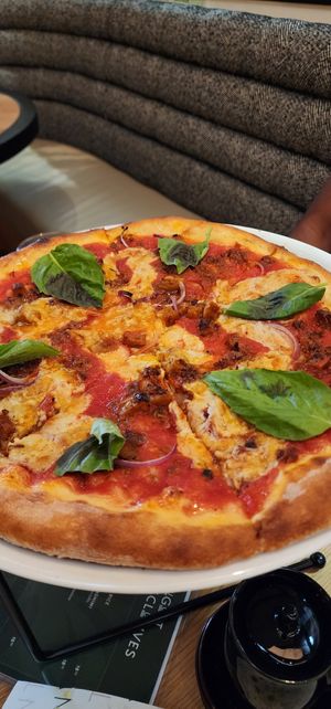 Spicy chorizo pizza at PLANTA  in Atlanta