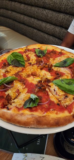 Spicy chorizo pizza at PLANTA  in Atlanta