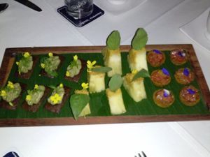 appetizers at L'Elephant Vert in Luang Prabang