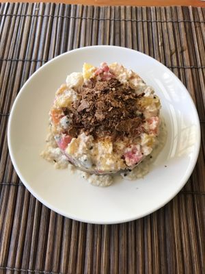 Fruit crumble  at L'Elephant Vert in Luang Prabang