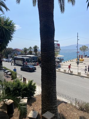 View from the terrace   at Italian Mattarello Pizza in Sarande