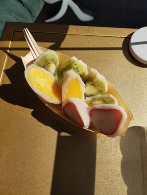 Strawberry, mango and kiwi (we had them sliced) at Ben Zai Ten in Nara